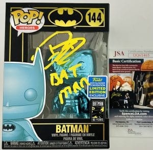 Dave Lea signed chrome Batman Funko 144 autograph JSA 465